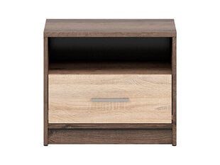 Yöpöytä BRW Nepo Plus 1S, ruskea/tammivärinen hinta ja tiedot | Yöpöydät | hobbyhall.fi