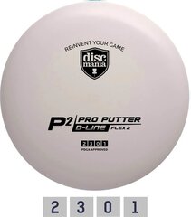 Putter D-LINE, P2 FLEX 2 - Vaaleanpunainen Frisbeegolf-kiekko. hinta ja tiedot | Discmania Urheilu ja vapaa-aika | hobbyhall.fi