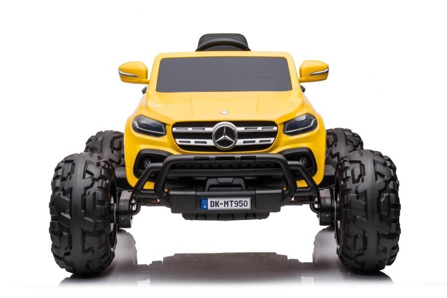 Sähköauto lapsille Mercedes DK-MT950 4x4, lakattu kullankeltainen hinta ja tiedot | Lasten sähköautot | hobbyhall.fi