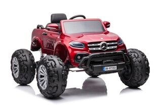 Sähköauto lapsille Mercedes DK-MT950 4x4, lakattu punainen hinta ja tiedot | Lasten sähköautot | hobbyhall.fi