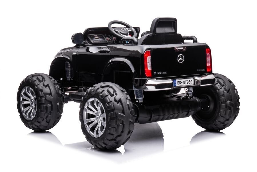 Lasten sähköauto Mercedes DK-MT950 4x4, lakattu mustaksi hinta ja tiedot | Lasten sähköautot | hobbyhall.fi