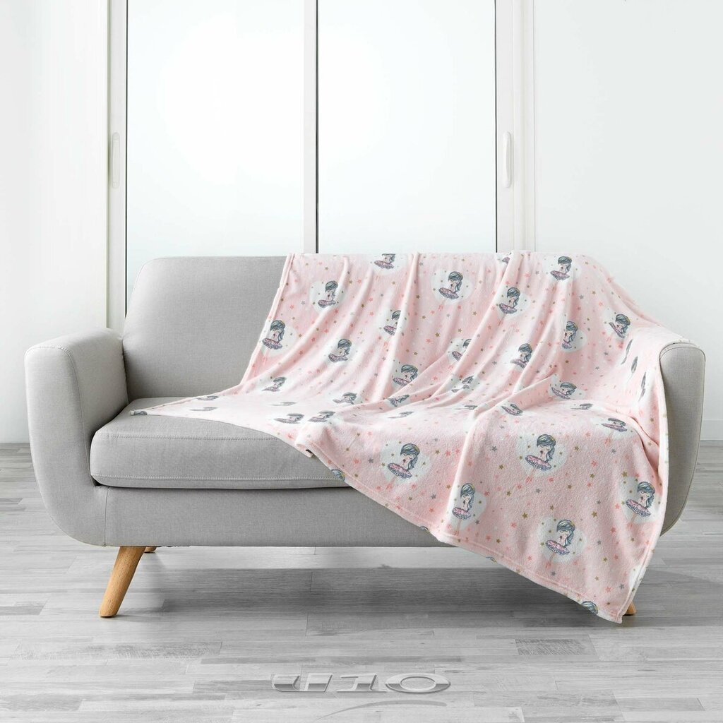 Douceur d'Intérieur Petite Etoile -huopa, vaaleanpunainen, 125 x 150 cm hinta ja tiedot | Päiväpeitot ja huovat | hobbyhall.fi