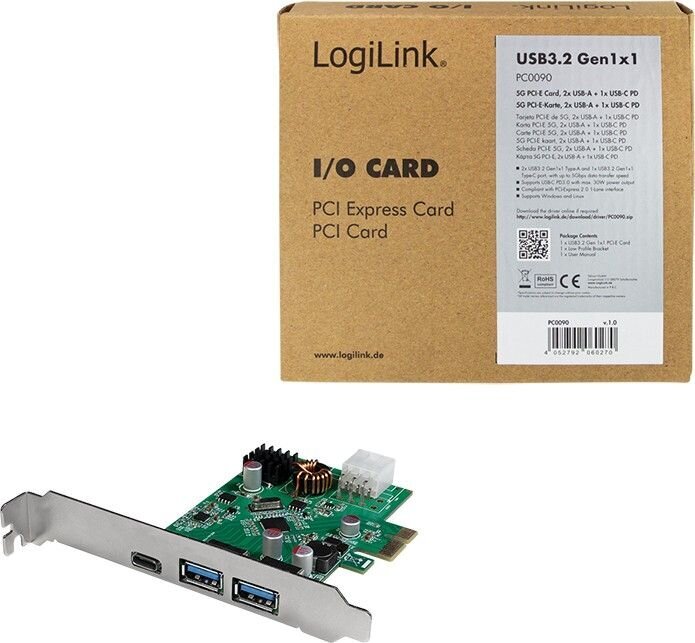 LogiLink PC0090 hinta ja tiedot | Ohjain- ja laajennuskortit | hobbyhall.fi