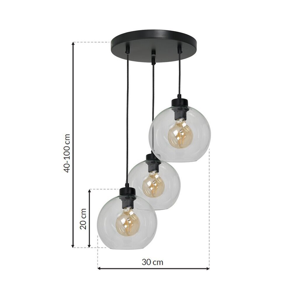 Eko-Light Sofia Clear 3 riippuvalaisin hinta ja tiedot | Riippuvalaisimet | hobbyhall.fi