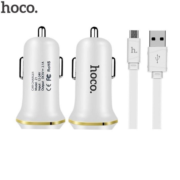 Kroviklis telefonui Hoco Premium Z1 Fast Dual USB 2.1A 2x USB, Micro USB hinta ja tiedot | Puhelimen laturit | hobbyhall.fi