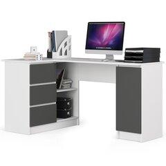 NORE B20 - Työpöytä, vasen, valkoinen. hinta ja tiedot | Tietokonepöydät ja työpöydät | hobbyhall.fi