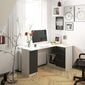 Työpöytä NORE B20, oikea, harmaa/valkoinen palaute