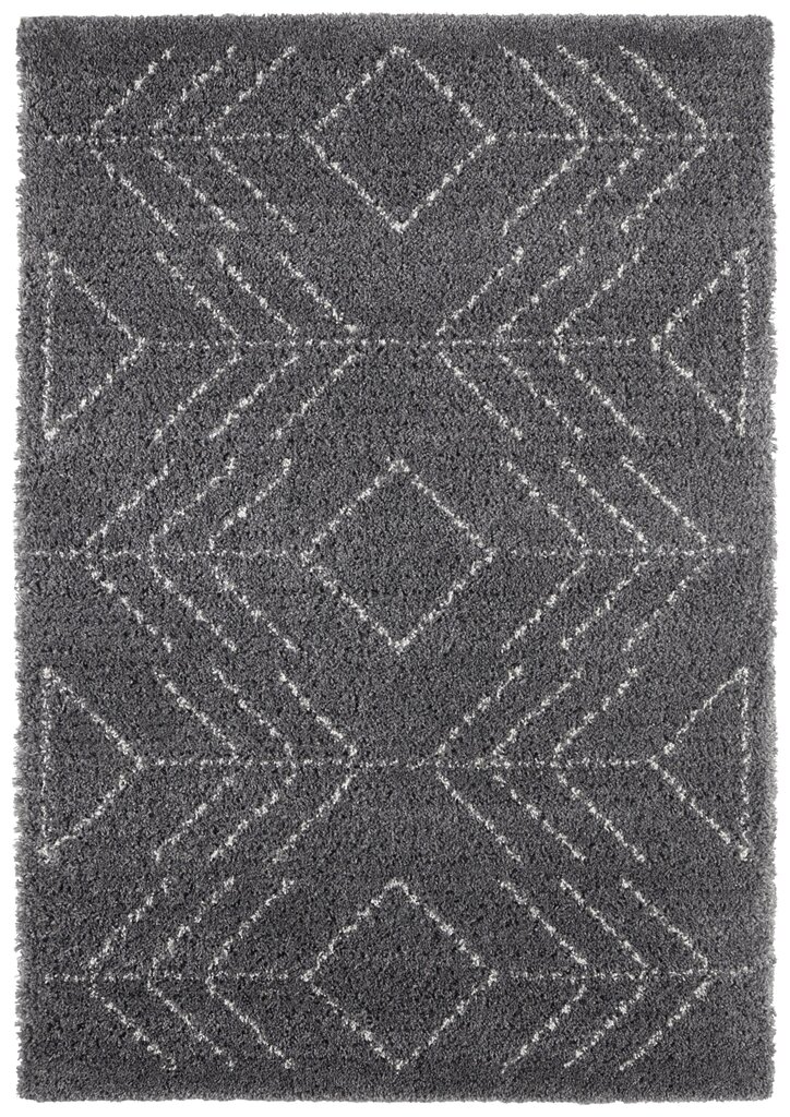 Mint Rugs Retro Toboso -matto, kapea, 80 x 150 cm, tummanharmaa / kerma hinta ja tiedot | Isot matot | hobbyhall.fi