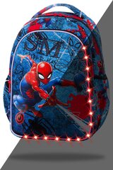 Valgustusega Reppu CoolPack Joy S LED Ämblikmees (Spiderman Denim) B47304 hinta ja tiedot | Koulureput ja -laukut | hobbyhall.fi