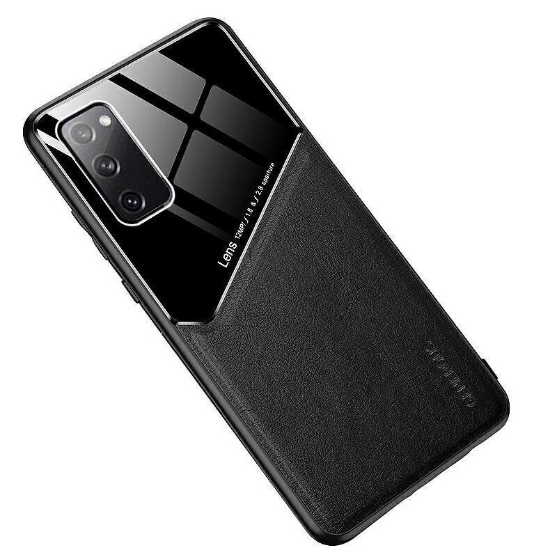 Mocco Lens Leather Back Case for Apple iPhone 12 Pro Black hinta ja tiedot | Puhelimen kuoret ja kotelot | hobbyhall.fi