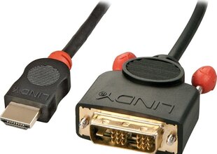 Lindy-kaapeli, HDMI - DVI-D, pituus : 0,5 metriä hinta ja tiedot | Kaapelit ja adapterit | hobbyhall.fi