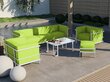 Kolmen istuttava puutarhasohva Calme Jardin Cannes, vaaleanvihreä / valkoinen hinta ja tiedot | Puutarhatuolit | hobbyhall.fi