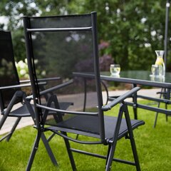 Taitettava puutarhatuoli Patio Lagos, tummanharmaa hinta ja tiedot | Puutarhatuolit | hobbyhall.fi