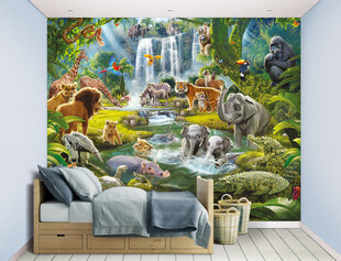 Tapetti lapsille Jungle Adventures / Seikkailut viidakossa 46481 hinta ja tiedot | Lastenhuoneen valokuvatapetit | hobbyhall.fi