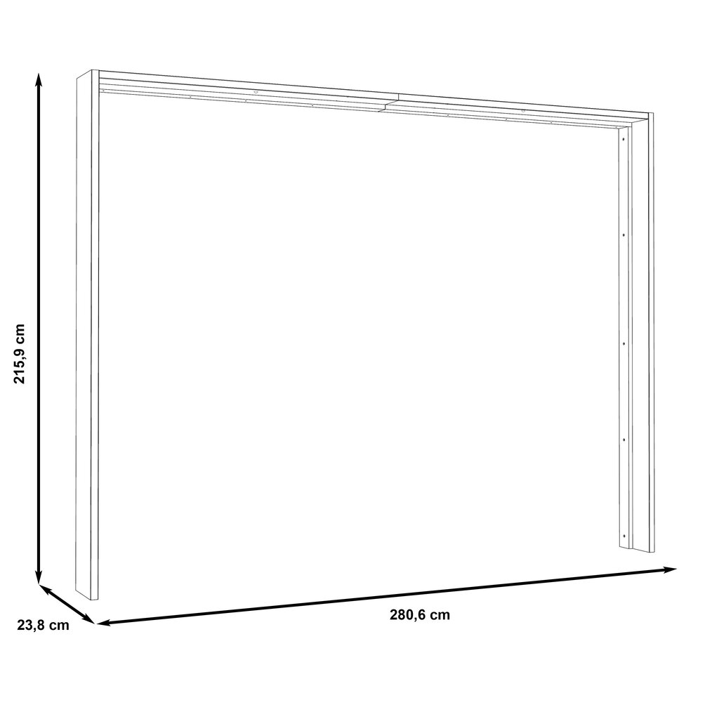 Kaapin reunukset Forte Ricciano LUXZ01B2, ruskea hinta ja tiedot | Kaapit | hobbyhall.fi