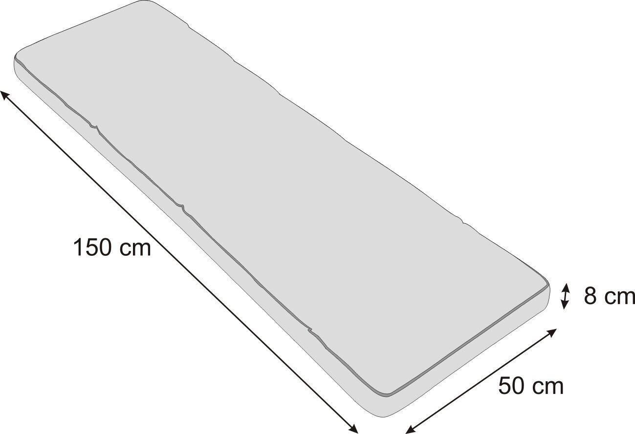 Etna Ekolen penkkityyny 150x50 cm, ruskea hinta ja tiedot | Istuintyynyt, pehmusteet ja päälliset | hobbyhall.fi