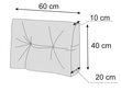 Hobbygarden Leo 60x40cm selkänojatyyny eurolavalle, vaaleanharmaa hinta ja tiedot | Istuintyynyt, pehmusteet ja päälliset | hobbyhall.fi