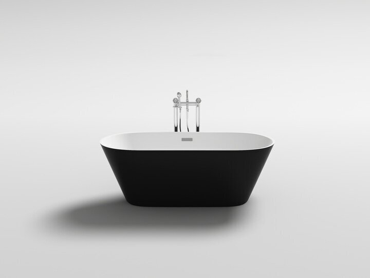 Akryylikylpyamme Mexen Flavia, musta/valkoinen, 160x80 cm hinta ja tiedot | Kylpyammeet | hobbyhall.fi