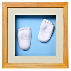 Baby Memory Print 3D kehys vauvan käden- ja jalanjäljellä, ruskea hinta ja tiedot | Kipsisetit ja valokuvakehykset | hobbyhall.fi