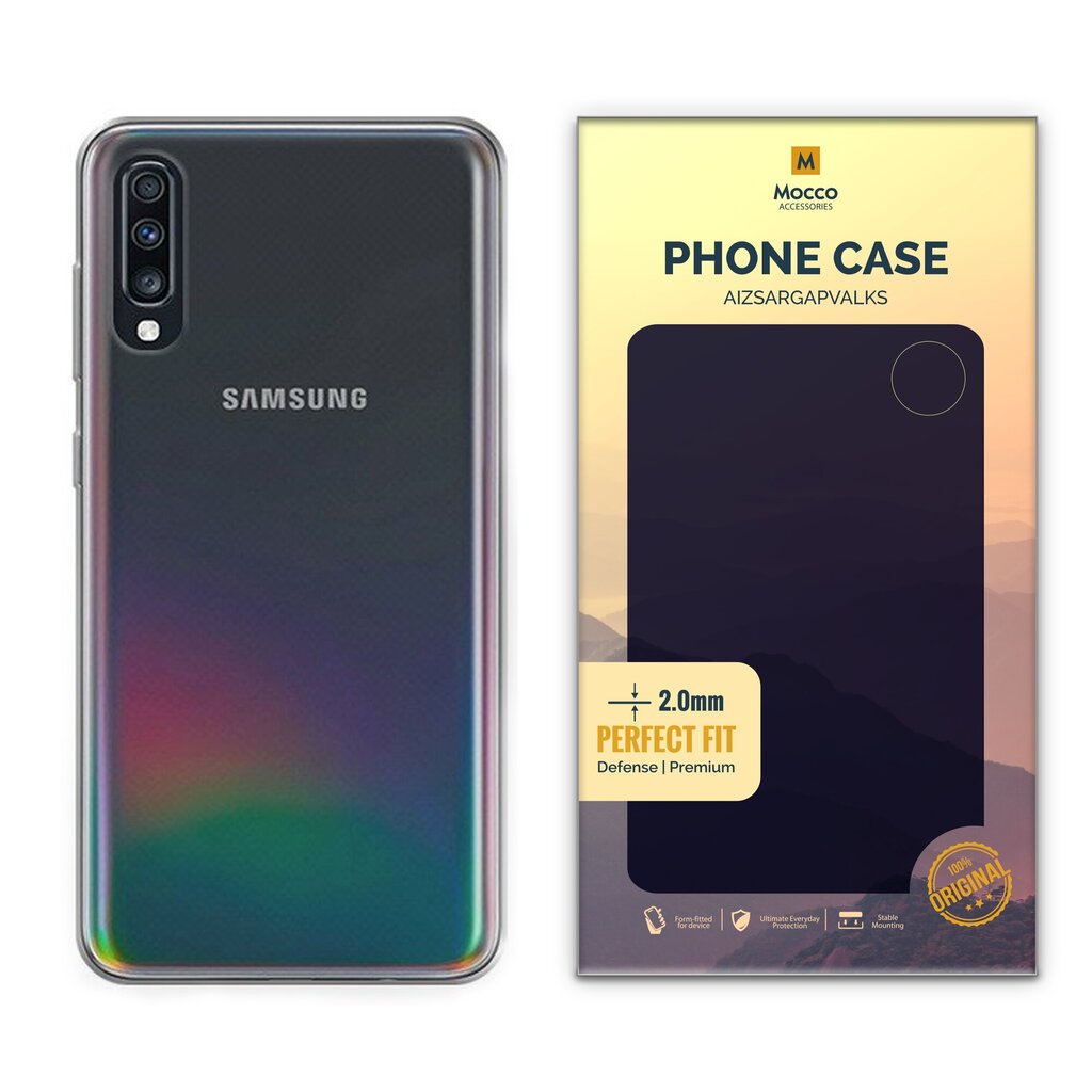 Mocco Original Clear Case 2mm Silicone Case for Samsung / A307 / A507 Galaxy / A30s / A50s Transparent (EU Blister) hinta ja tiedot | Puhelimen kuoret ja kotelot | hobbyhall.fi