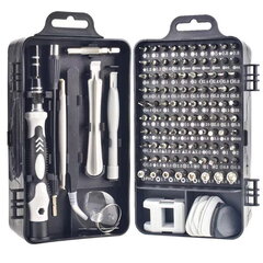 Riff 115 Compact Screewdriver & Repair Toolkit Set with 115 elements into 2-Sided Carryig Box hinta ja tiedot | Puhelimen osat ja korjaustyökalut | hobbyhall.fi