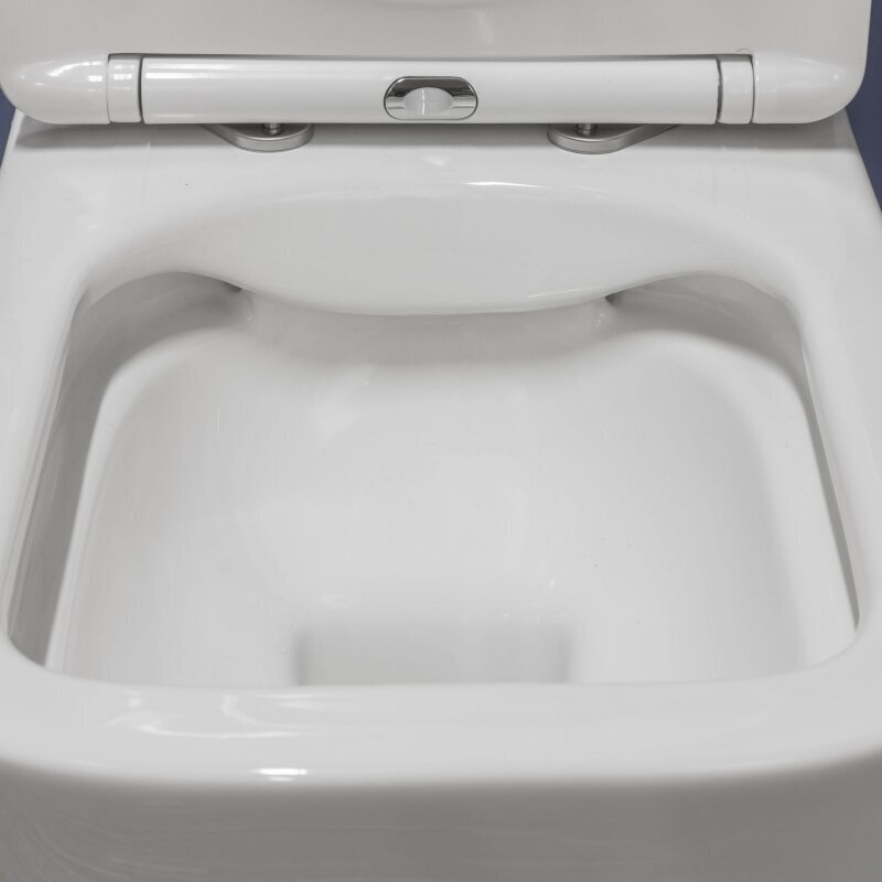 Piilotettu WC -istuinsarja Kerra Tinos / Pacific CHR WC -istuimella ja painikkeella Pacific Chrome hinta ja tiedot | WC-istuimet | hobbyhall.fi