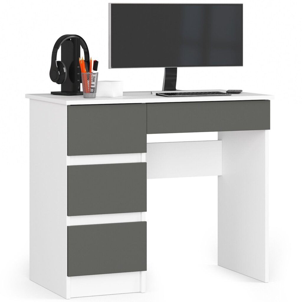 Nore - työpöytä. vasemmanpuoleinen. Väri: valkoinen. hinta ja tiedot | Tietokonepöydät ja työpöydät | hobbyhall.fi