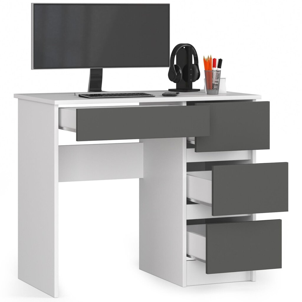 NORE A7 - työpöytä. Oikeanpuoleinen . Väri: valkoinen. hinta ja tiedot | Tietokonepöydät ja työpöydät | hobbyhall.fi