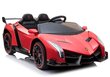 Lamborghini Veneno - lasten sähkökäyttöinen miniauto. Väri : Punainen. hinta ja tiedot | Lasten sähköautot | hobbyhall.fi