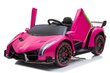 Lamborghini Veneno - lasten sähkökäyttöinen miniauto. Väri : Pinkki. hinta ja tiedot | Lasten sähköautot | hobbyhall.fi