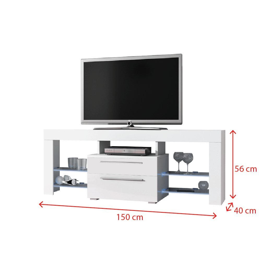 TV-taso Navia, valkoinen. hinta ja tiedot | TV-tasot | hobbyhall.fi