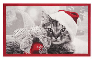 Ovimatto Hanse Home Printy Christmas Cat, 45x75 cm hinta ja tiedot | Hanse Home Huonekalut ja sisustus | hobbyhall.fi