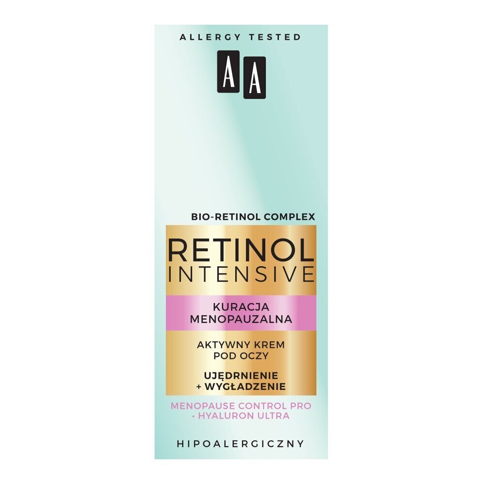 Kiinteyttävä silmänympärysvoide AA Retinol Intensive 15 ml hinta ja tiedot | Silmänympärysvoiteet ja seerumit | hobbyhall.fi