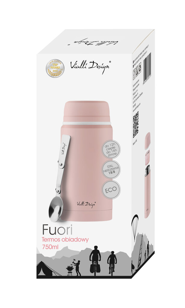 Ruokatermos Vialli Design Fuori, 750 ml, pinkki hinta ja tiedot | Termoskannut ja termosmukit | hobbyhall.fi