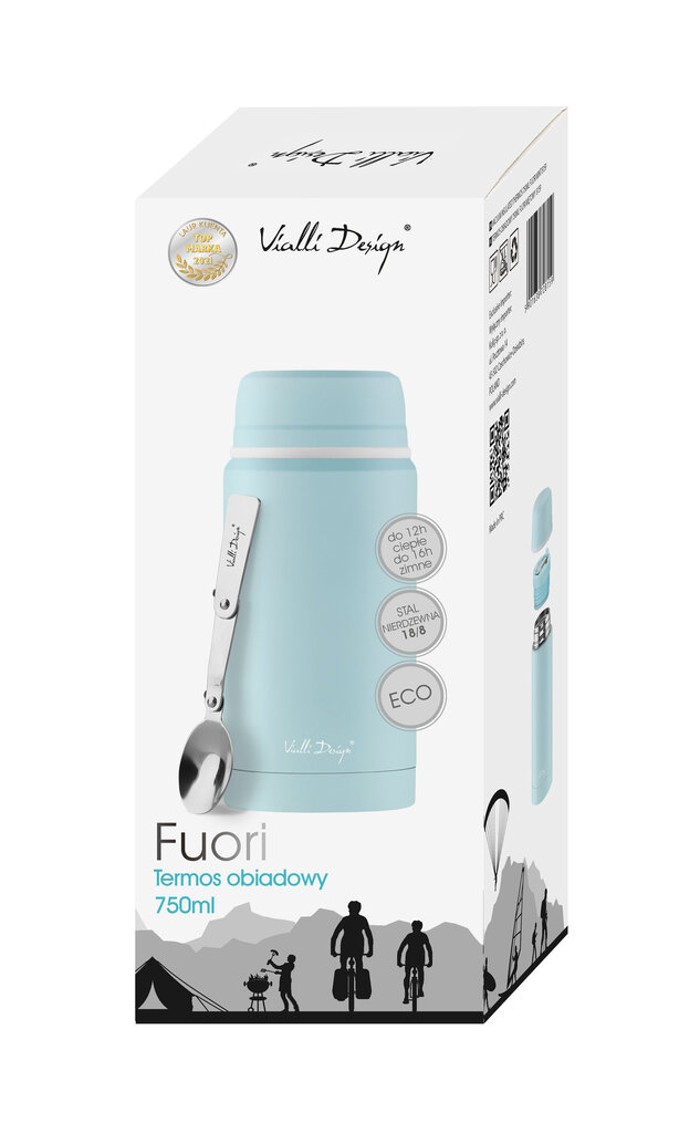 Vialli Design Fuori, 750 ml, minttu hinta ja tiedot | Termoskannut ja termosmukit | hobbyhall.fi