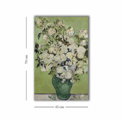 Taulu Still Life: Vase with Pink Roses hinta ja tiedot | Taulut | hobbyhall.fi