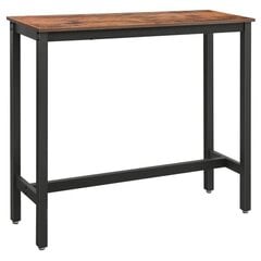 Baaripöytä Songmics Rustic 120x40 cm, ruskea/musta hinta ja tiedot | Ruokapöydät | hobbyhall.fi