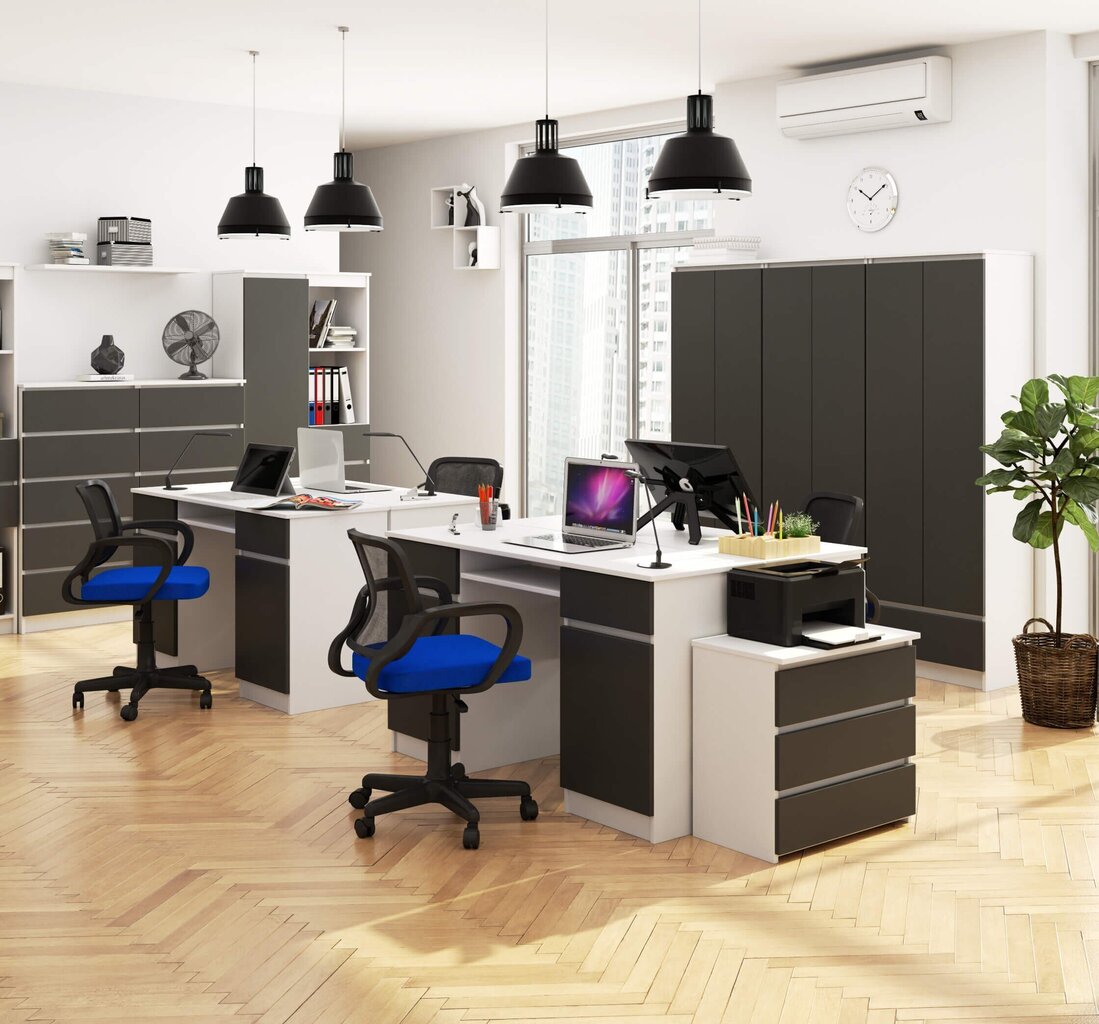 NORE A5 - työpöytä, Väri : harmaavalkoinen. hinta ja tiedot | Tietokonepöydät ja työpöydät | hobbyhall.fi