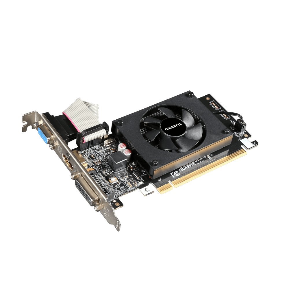 Gigabyte GeForce GT710 2GB GDDR3 PCIE GV-N710D3-2GL hinta ja tiedot | Näytönohjaimet | hobbyhall.fi