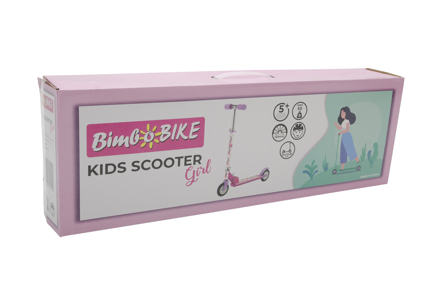 Bimbo Bike potkulauta, pinkki/valkoinen hinta ja tiedot | Potkulaudat | hobbyhall.fi