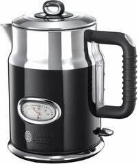 Vedenkeitin Russell Hobbs 21671-70, musta/hopea hinta ja tiedot | Vedenkeittimet | hobbyhall.fi