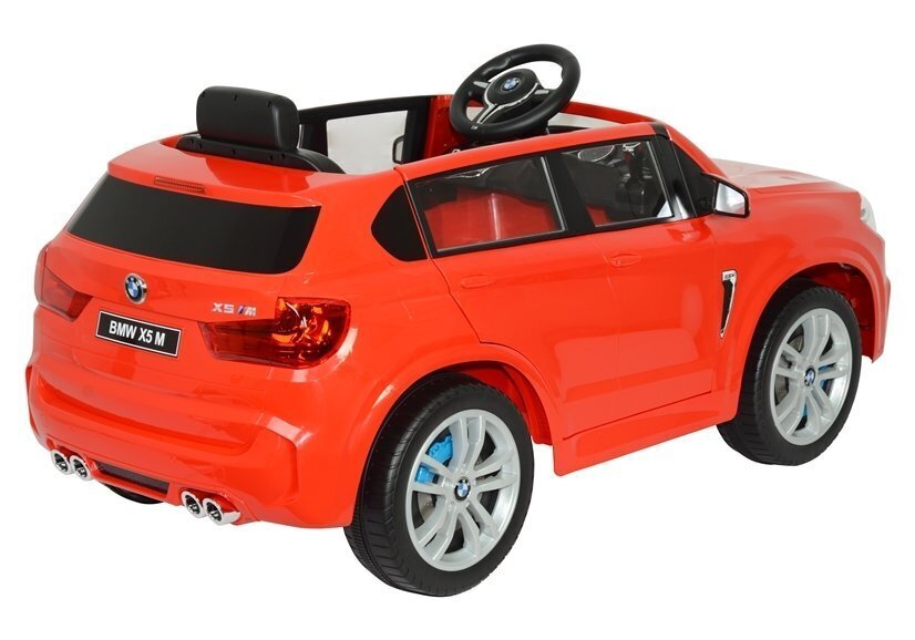 Yksipaikkainen sähköauto lapsille BMW X5 M, punainen hinta ja tiedot | Lasten sähköautot | hobbyhall.fi