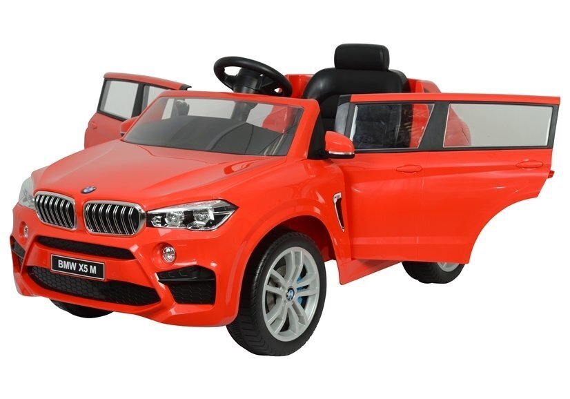 Yksipaikkainen sähköauto lapsille BMW X5 M, punainen hinta ja tiedot | Lasten sähköautot | hobbyhall.fi