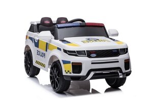 Sähköinen poliisiauto lapsille BBH-021, valkoinen hinta ja tiedot | Lasten sähköautot | hobbyhall.fi