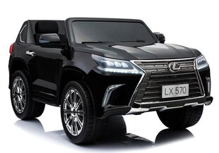 Kaksipaikkainen lasten sähköauto Lexus DK-LX570, musta kiiltävä hinta ja tiedot | Lean cars Lapset | hobbyhall.fi