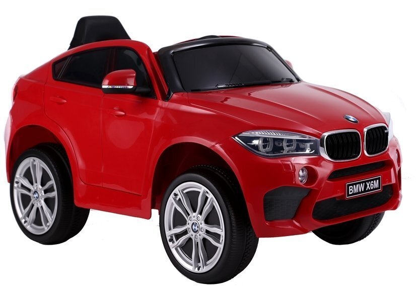 Yksipaikkainen sähköauto lapsille BMW X6, punainen hinta ja tiedot | Lasten sähköautot | hobbyhall.fi