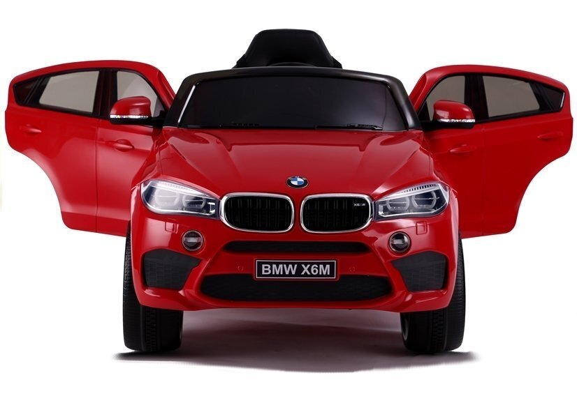 Yksipaikkainen sähköauto lapsille BMW X6, punainen hinta ja tiedot | Lasten sähköautot | hobbyhall.fi