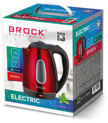 Vedenkeitin Brock Electronics WK 0603, punainen hinta ja tiedot | Brock Electronics Keittiön pienkoneet | hobbyhall.fi