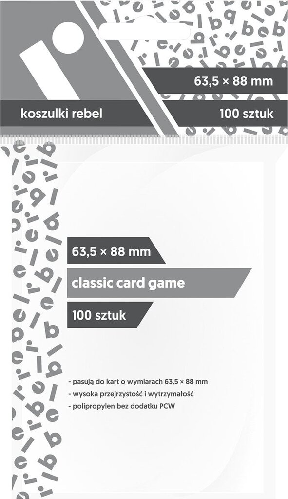 Rebel-korttikotelo, 63,5 mm x 88 mm, 100 kpl / setti hinta ja tiedot | Lautapelit ja älypelit | hobbyhall.fi