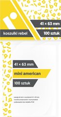 Rebel Mini American -korttikotelo, 41 x 63 mm, 100 kpl hinta ja tiedot | Lautapelit ja älypelit | hobbyhall.fi